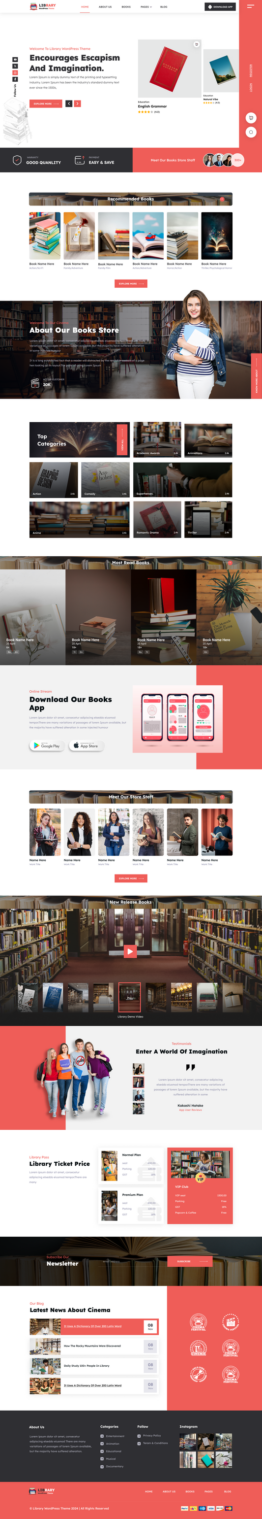 Library WordPress Theme