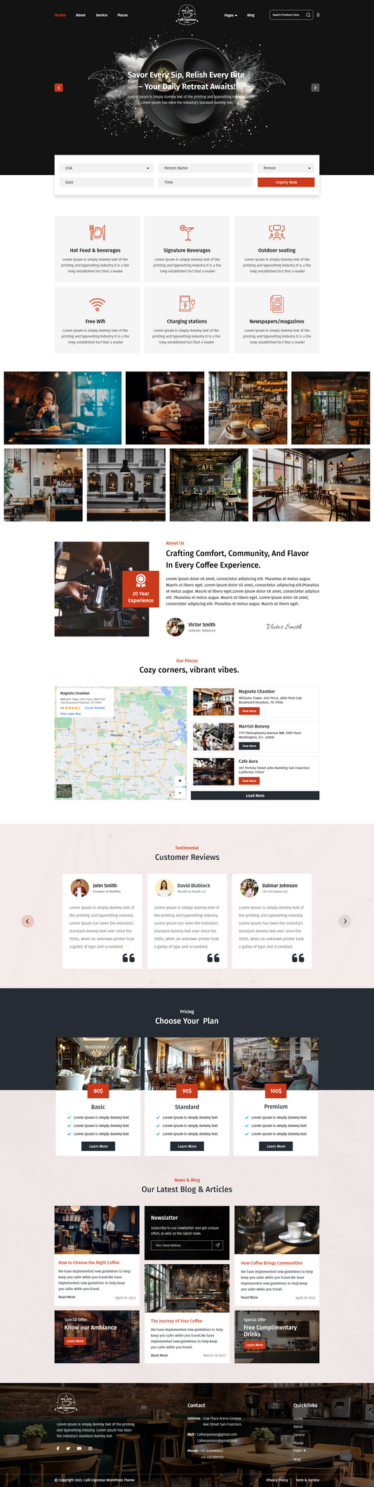 Cafe WordPress Theme