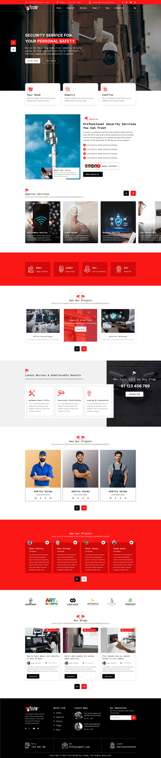 Premium CCTV WordPress Theme