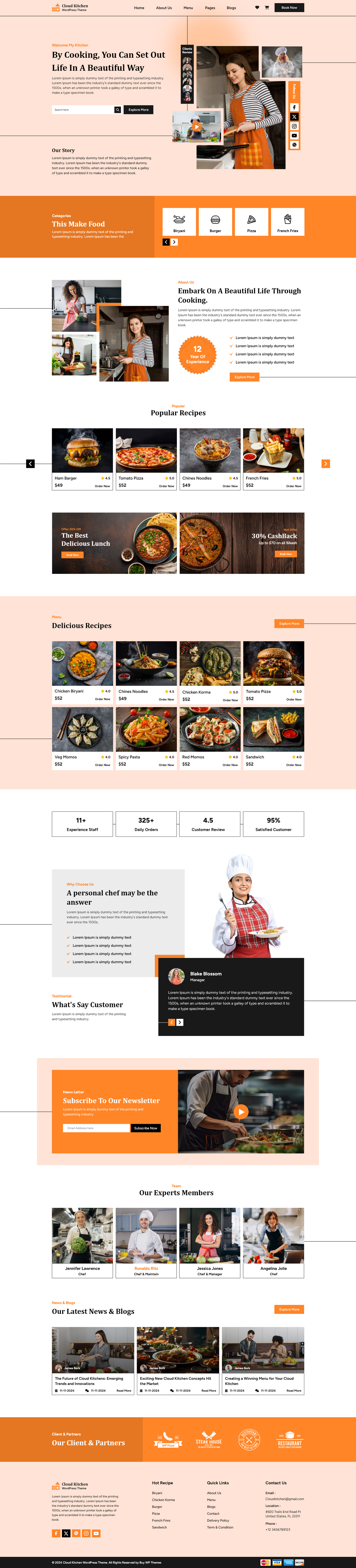 Cloud Kitchen WordPress Theme