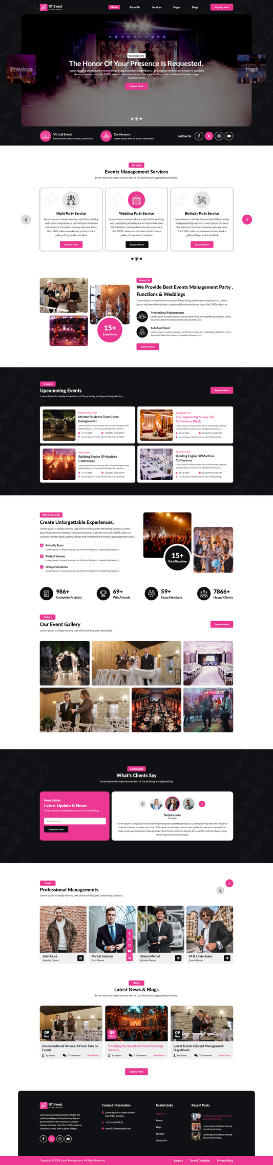 Event Management WordPress Theme