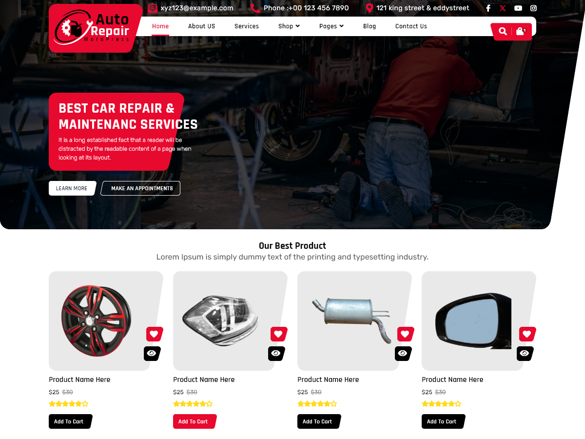 Free Auto WordPress Theme