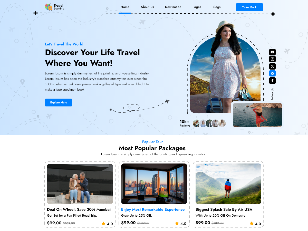 Free Travel WordPress Theme