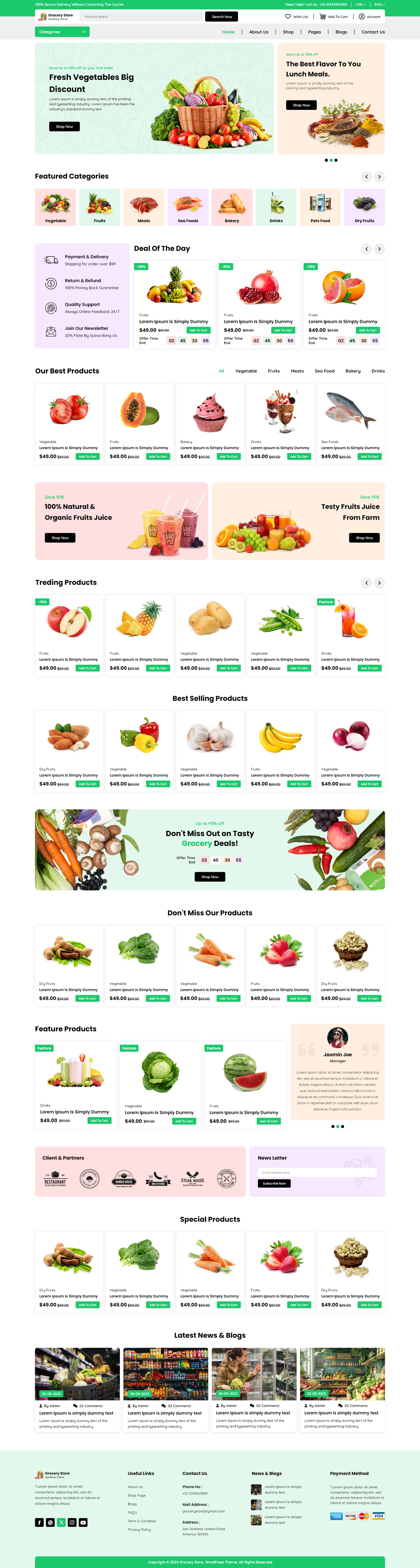 Grocery Store WordPress Theme