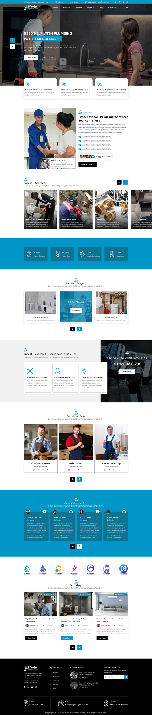 Plumber WordPress Theme