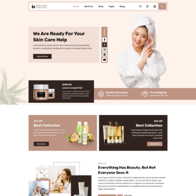 Free Beauty Products WordPress Theme