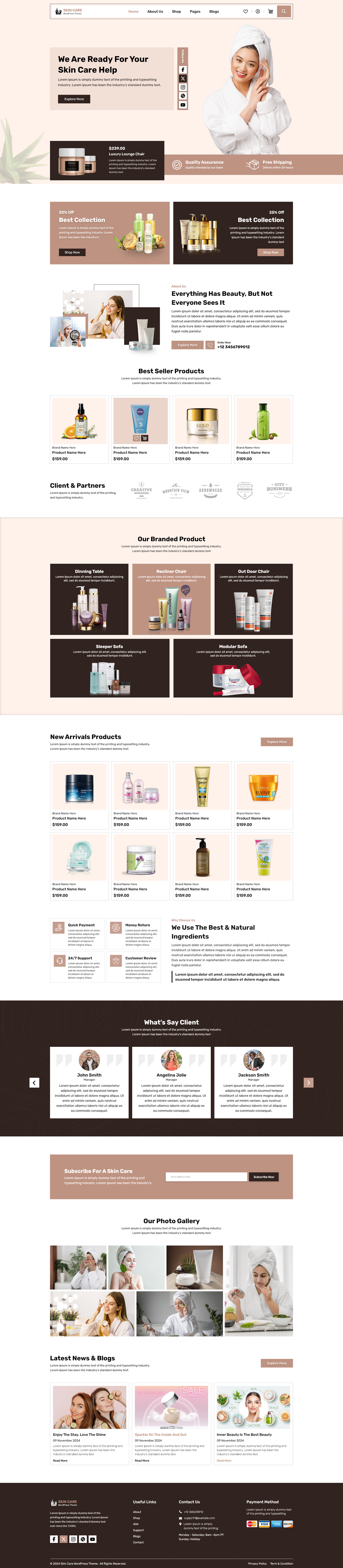 Skincare WordPress Theme