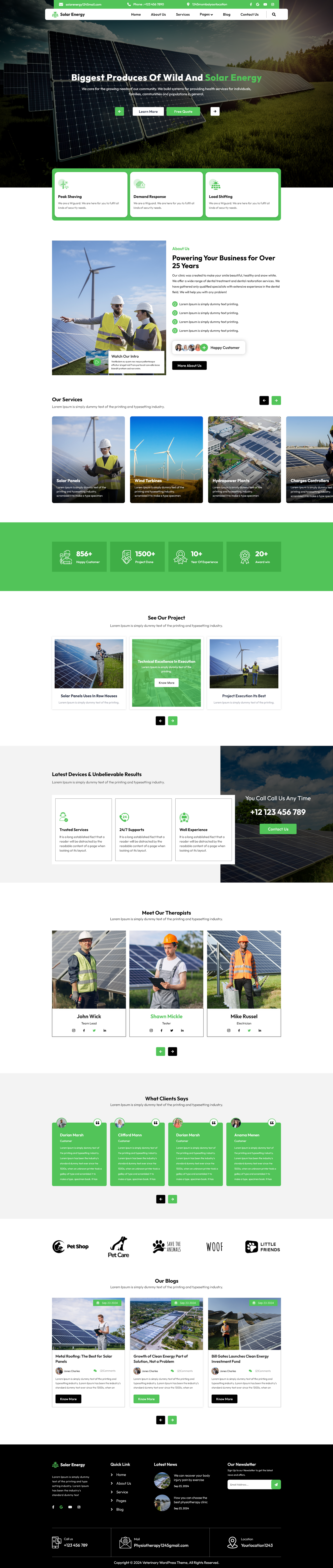 Solar Energy WordPress Theme