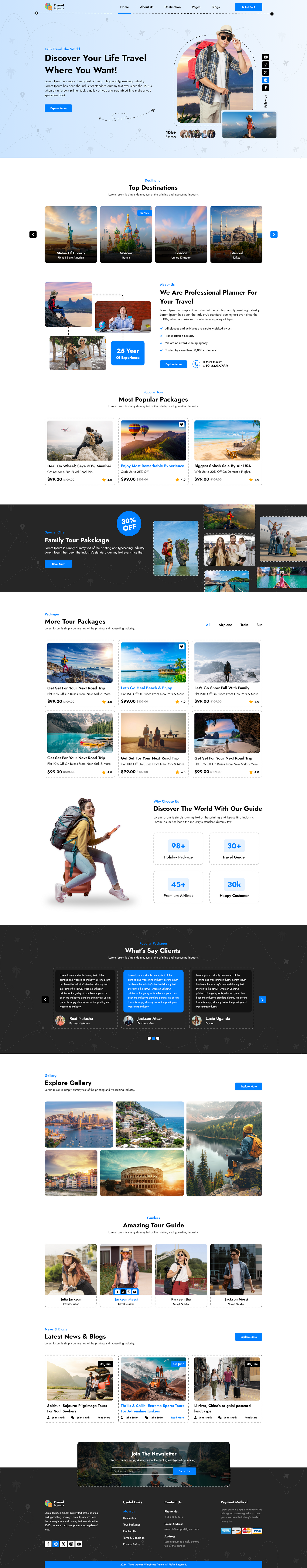 Travel Booking WordPress Theme