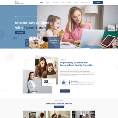 Tutor WordPress  Theme